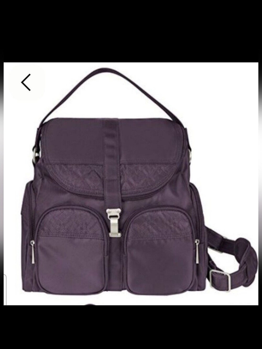 Travelon Anti-Theft Signature Convertible Backpack - Purple/Gray